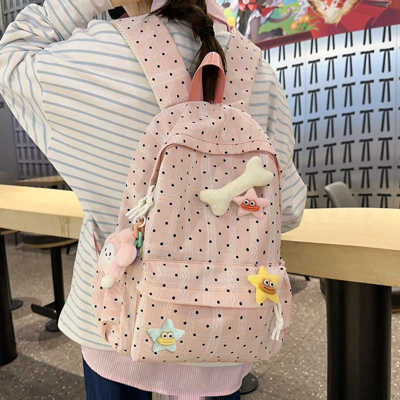 Niedlicher Rucksack mit gepunktetem Muster