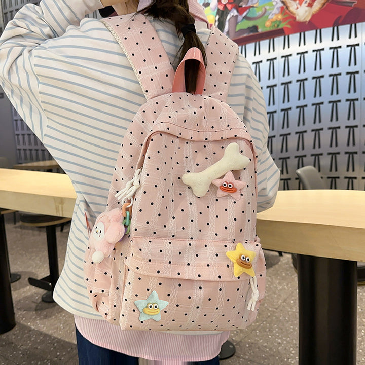 Niedlicher Rucksack mit gepunktetem Muster