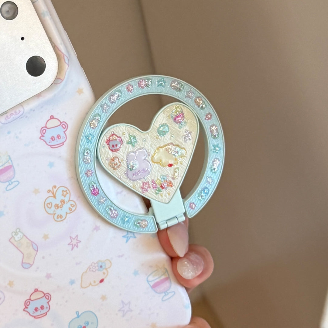 Herzförmiger Smartphone Fingerhalter Karnz