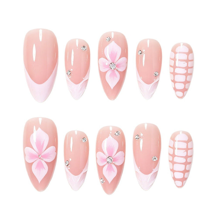 Elegante dekorative Acryl-Nagelkunst Tipps Karnz