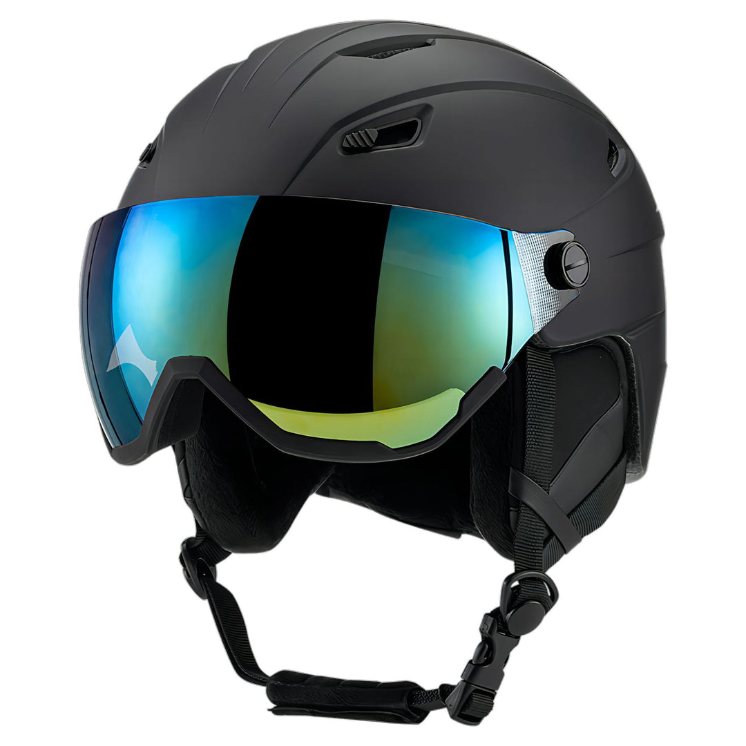 Hochleistungs-Skihelm mit integriertem Visier Karnz