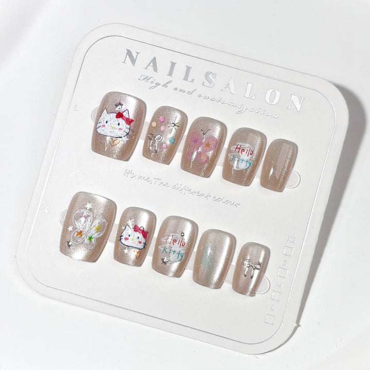 Verspielt Charakter-Themen Druck-On Nagelkunst Set