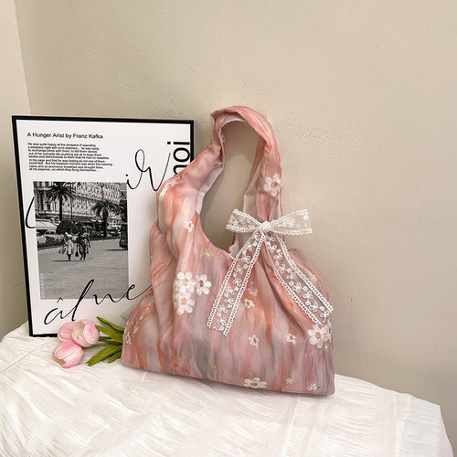 Elegante floral bedruckte Schulter Tote Bag Karnz