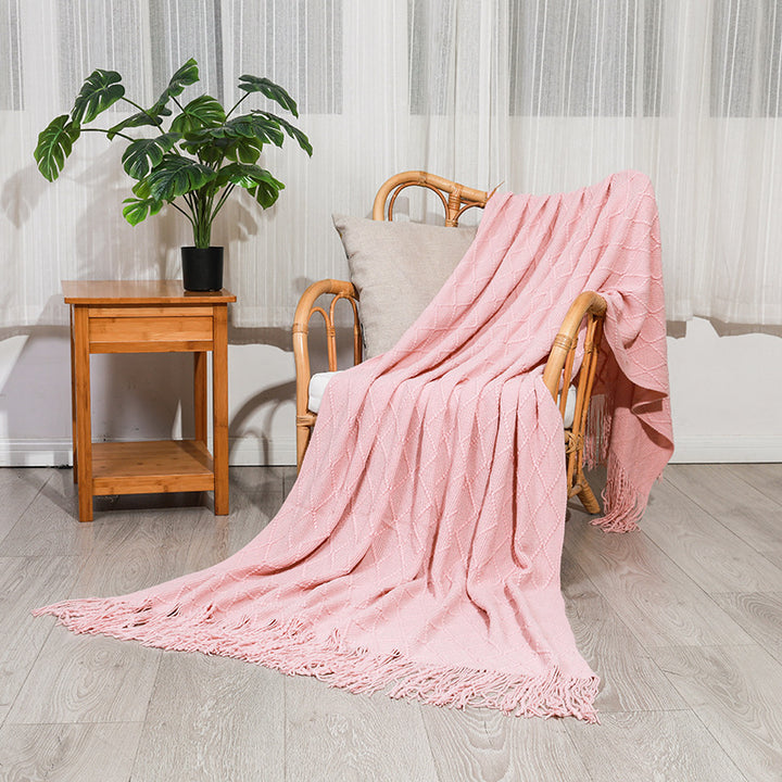 Gemütliche Strickdecke
