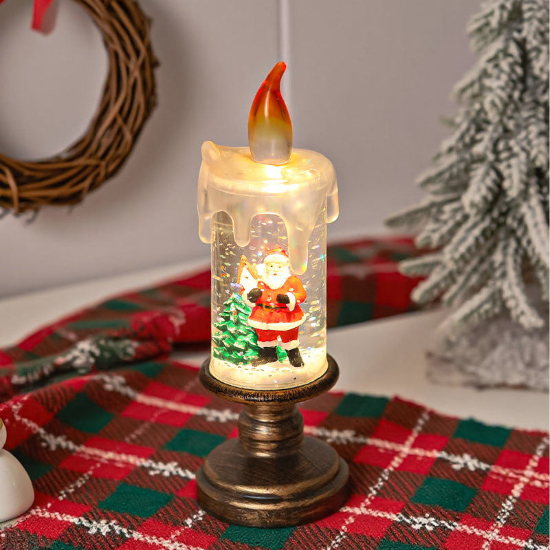 Nostalgische LED Weihnachtskerzen-Deko Karnz