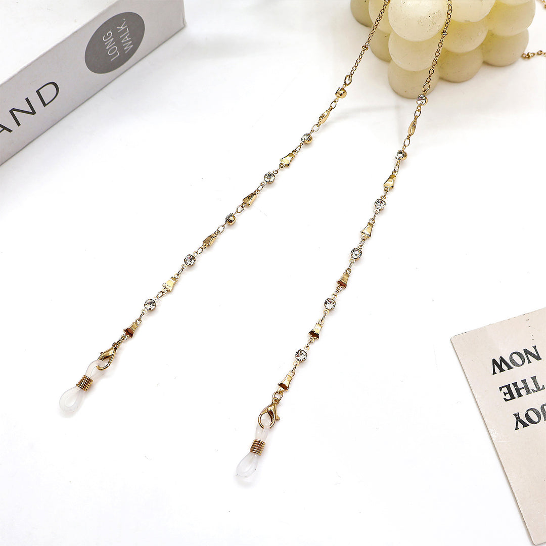 Elegante Kristall Brillen Kette Karnz