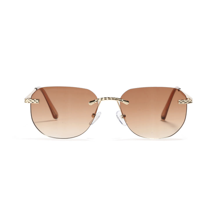 Damen lässige Oversized-Sonnenbrille mit elegantem Metallrahmen Karnz