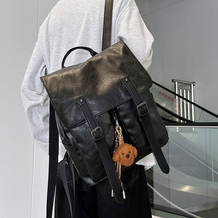 Vintage Leder Zugband Rucksack Karnz