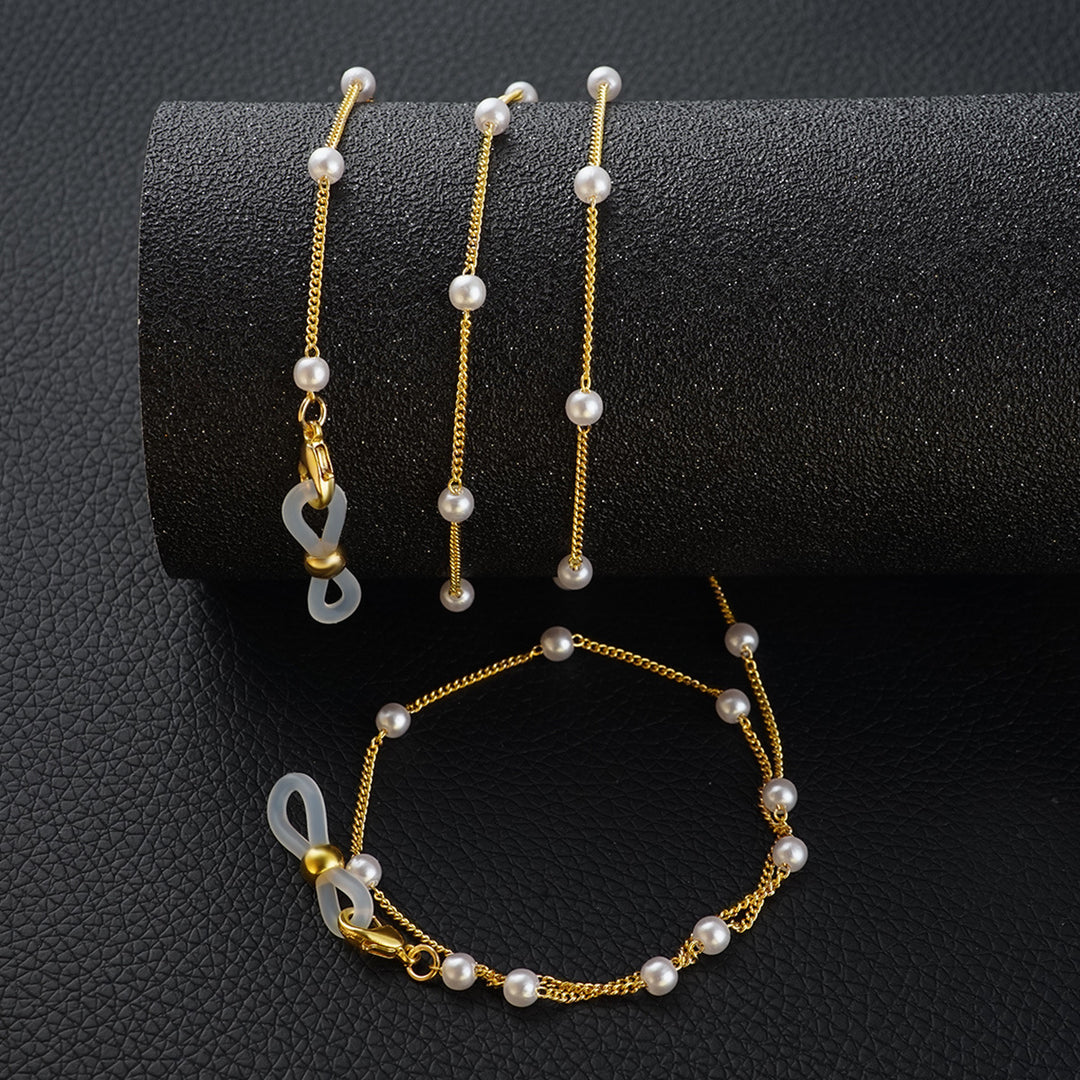 Eleganter mit Perlen verzierter Brillenhalter Karnz