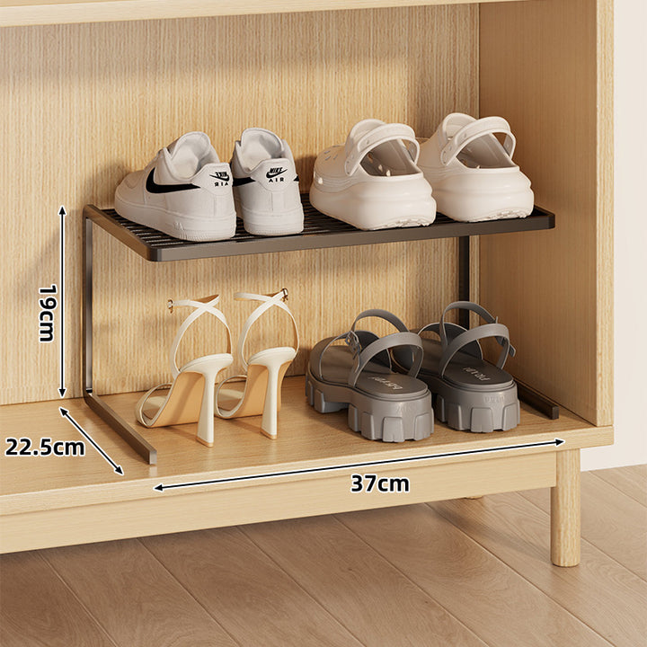 Kompakte Doppel-Schicht Verstellbare Schuhregal Erhöher für Schrank und Kleiderschrank