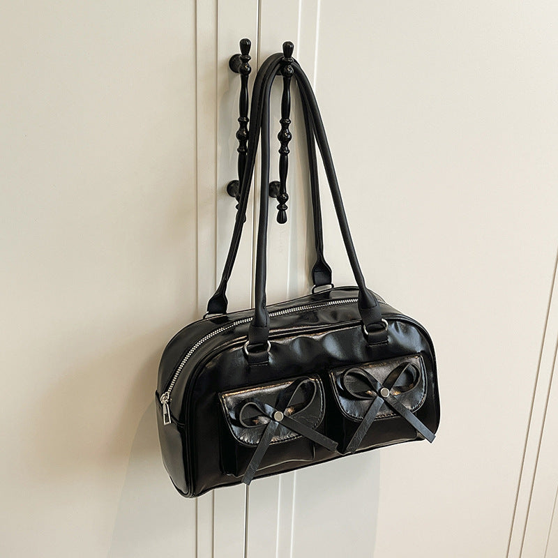 Stilvolle multifunktionale Handtasche mit Schleifendetail Karnz