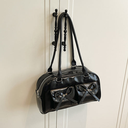 Stilvolle multifunktionale Handtasche mit Schleifendetail Karnz
