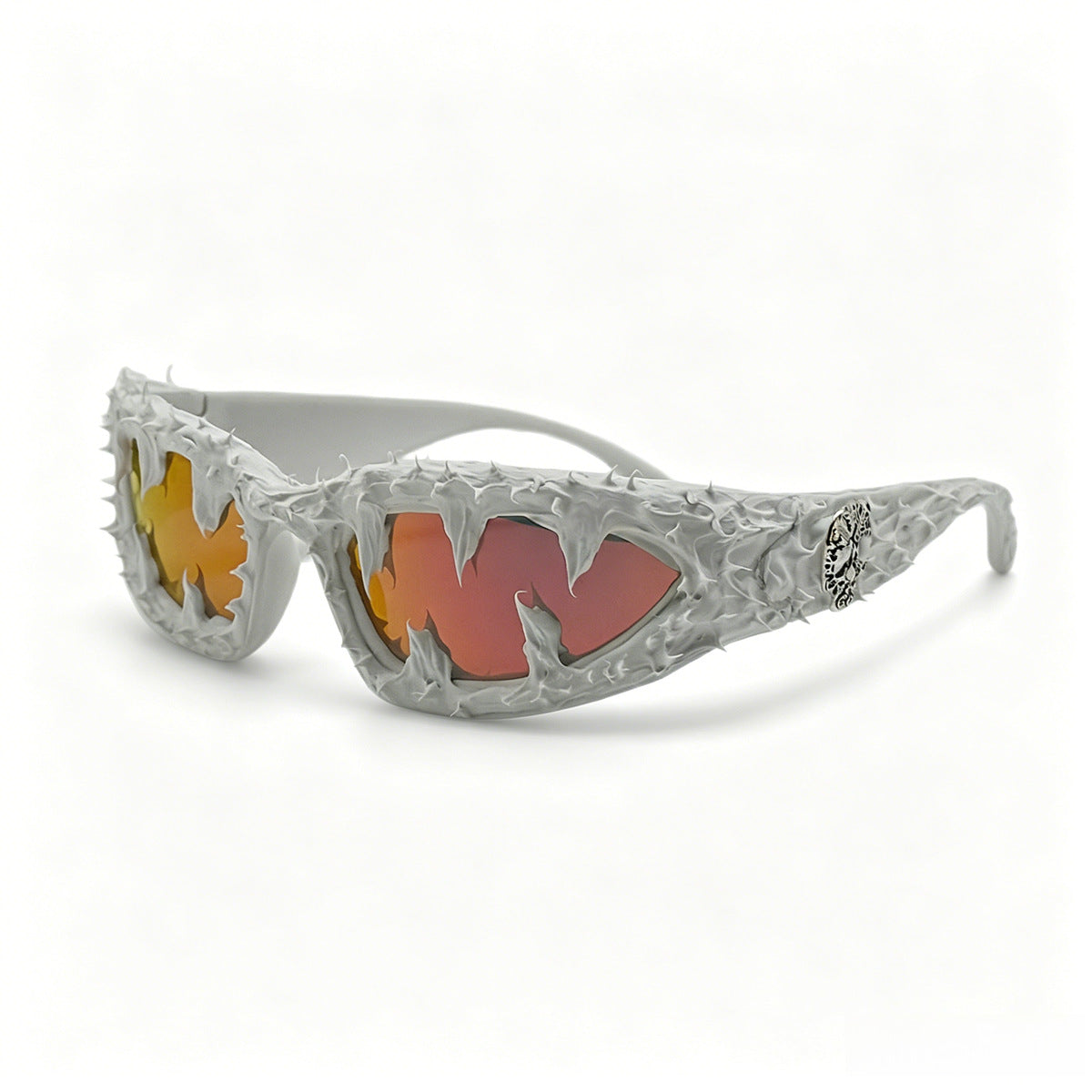 Damen kreative Fashion-Sonnenbrille mit einzigartigen Spikes und skull-Design Karnz