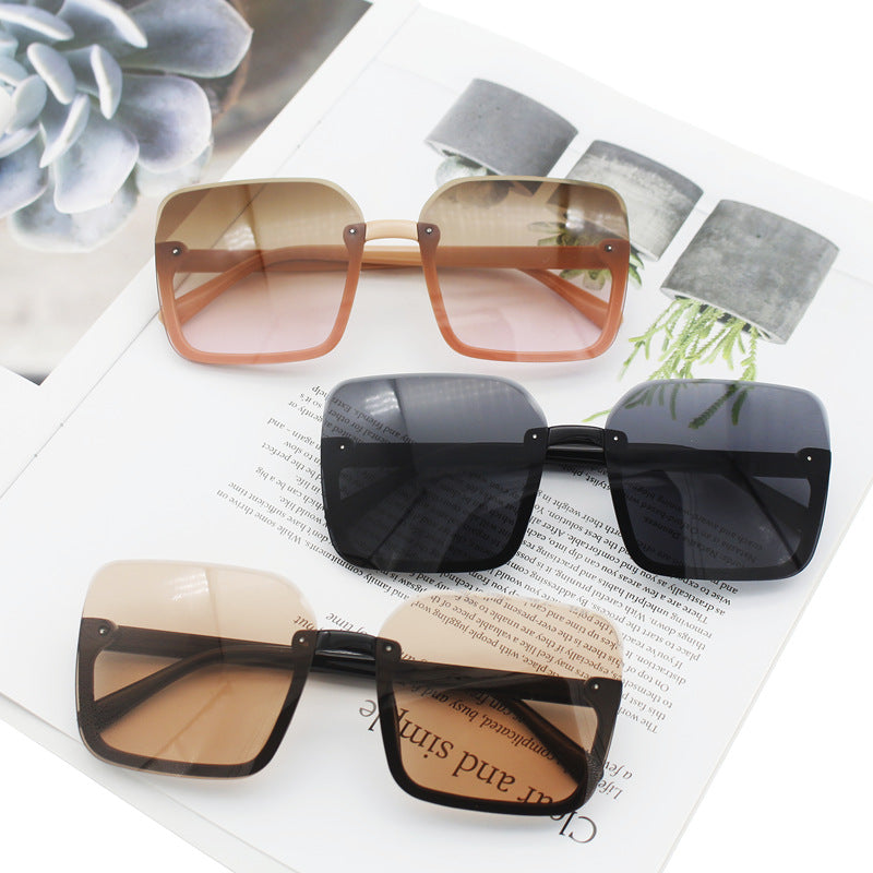 Damen quadratische Sonnenbrille mit extravagantem Leopardenmuster Karnz