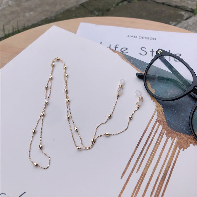Stylische Metallkette Brillenhalter Karnz