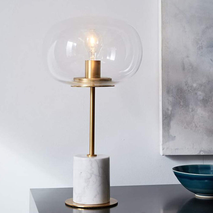 Moderne Minimalistische Tischlampe mit Glasschirm