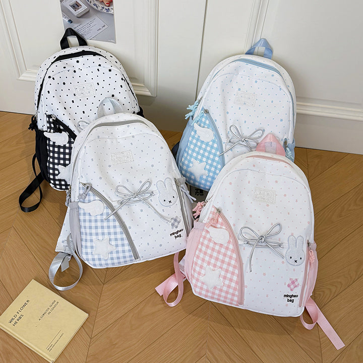 Süßer illustrierter Sternen-Print Rucksack Karnz