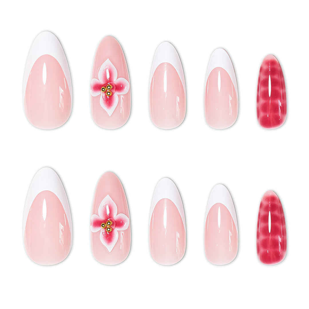 Florale Stiletto Nagelverstärkung Karnz