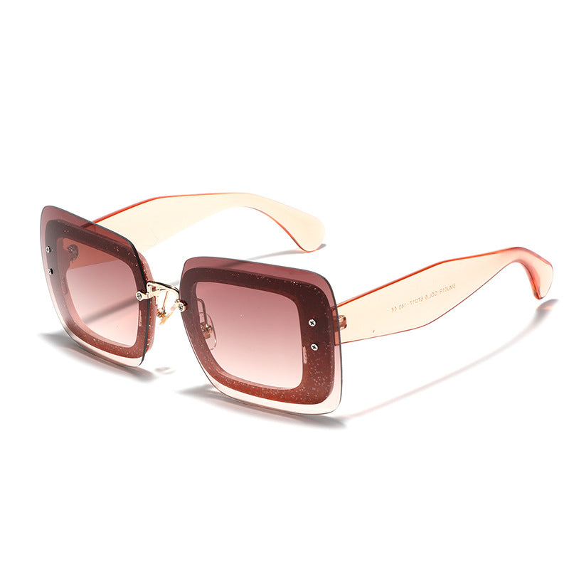 Damen quadratische Sonnenbrille mit innovativem Gestell Karnz