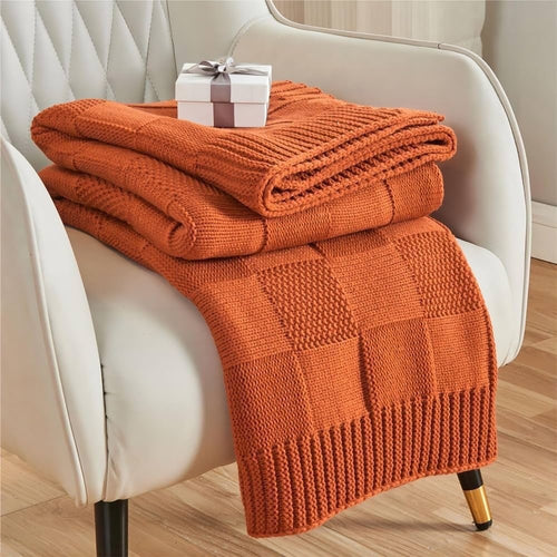 Strukturierte Strickdecke Karnz