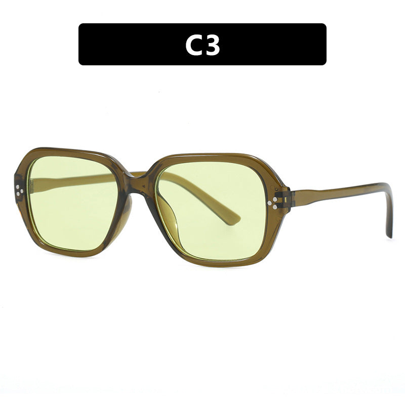 Damen stylische Sonnenbrille im trendigen Geometrie-Design Karnz