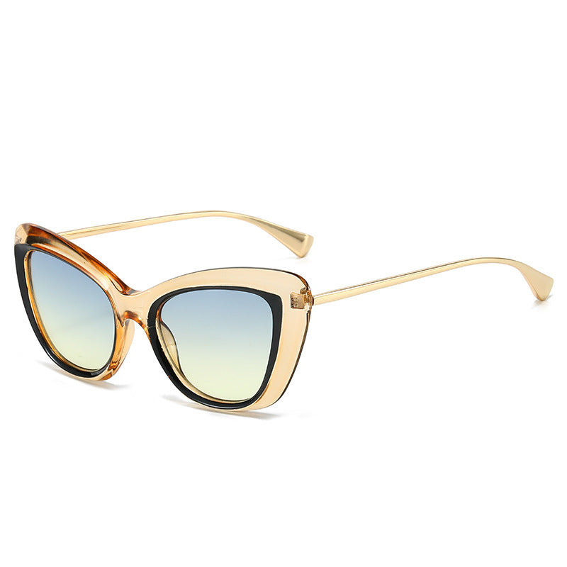 Damen Cat-Eye Sonnenbrille mit elegantem Metallrahmen Karnz