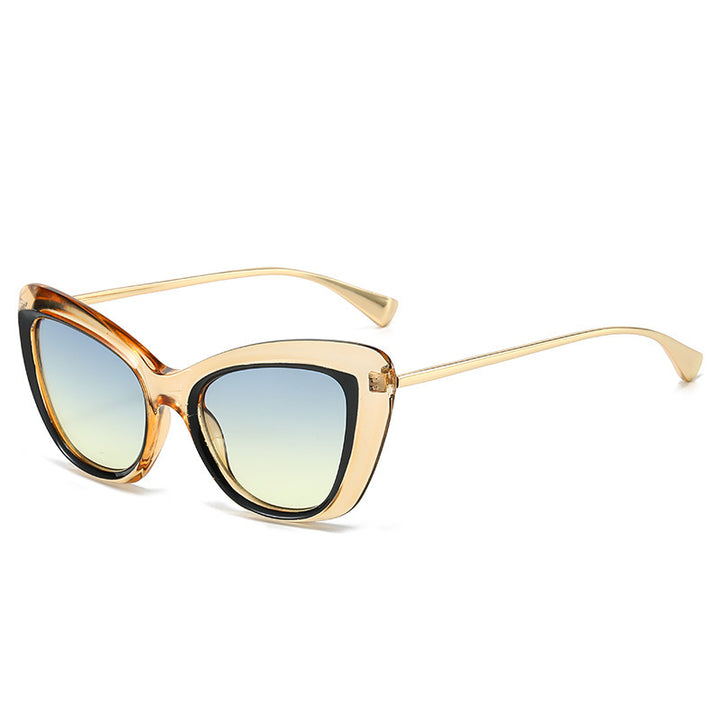 Damen Cat-Eye Sonnenbrille mit elegantem Metallrahmen Karnz
