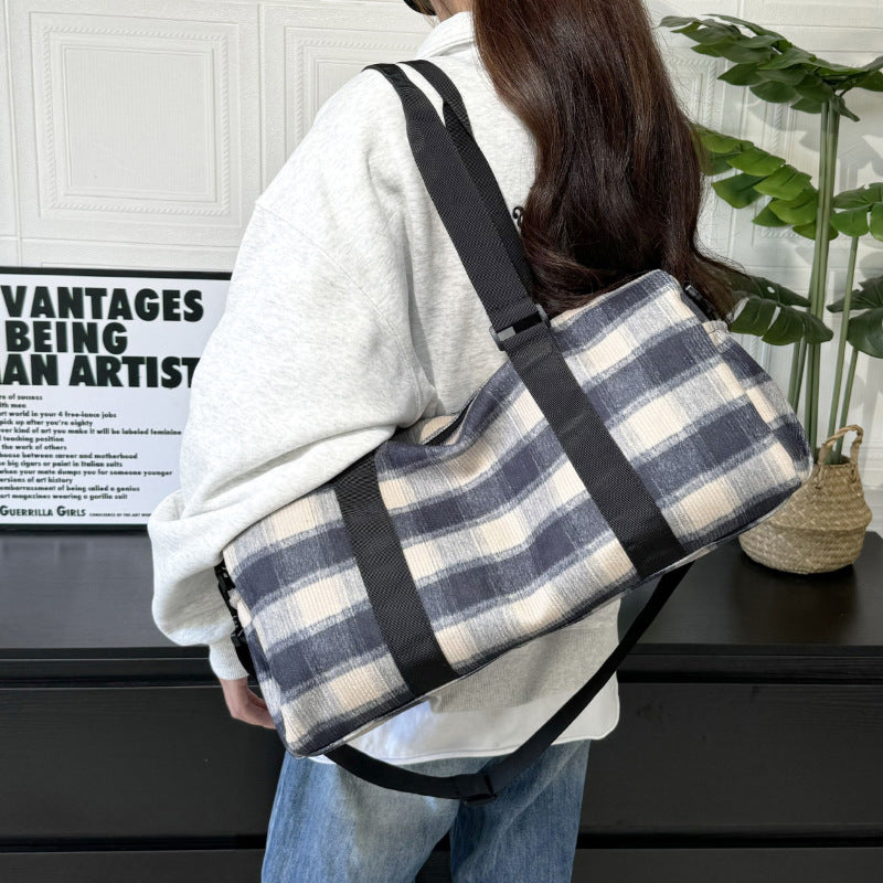 Stylischer karierten Gym Duffle Bag Karnz