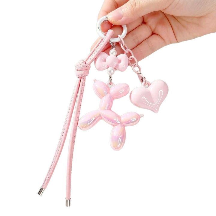 Verspielter Schlüsselanhänger mit Herz und Ballonhund Karnz