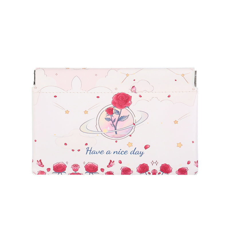 Künstlerische Blumenmuster Münztasche