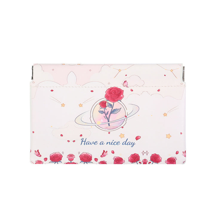Künstlerische Blumenmuster Münztasche