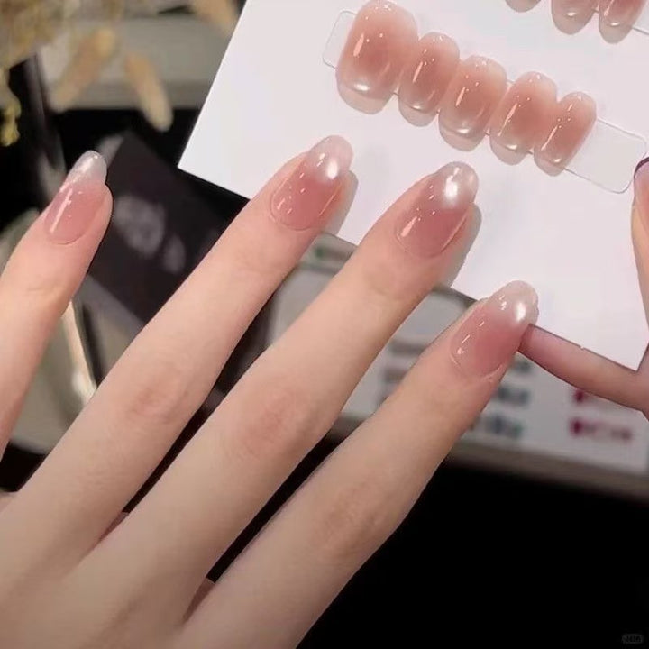 Lange Stiletto Drucknägel mit Gradient-Finish Karnz