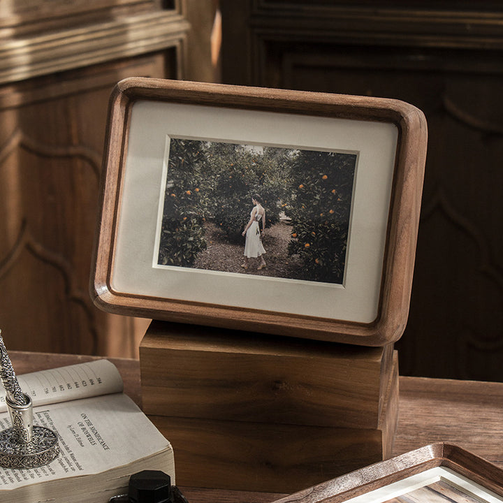 Premium Holz Tischplattenfoto-Rahmen zur Anzeige