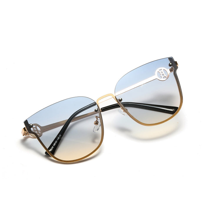 Damen modische oversized Sonnenbrille mit einzigartigem Verlauf Karnz