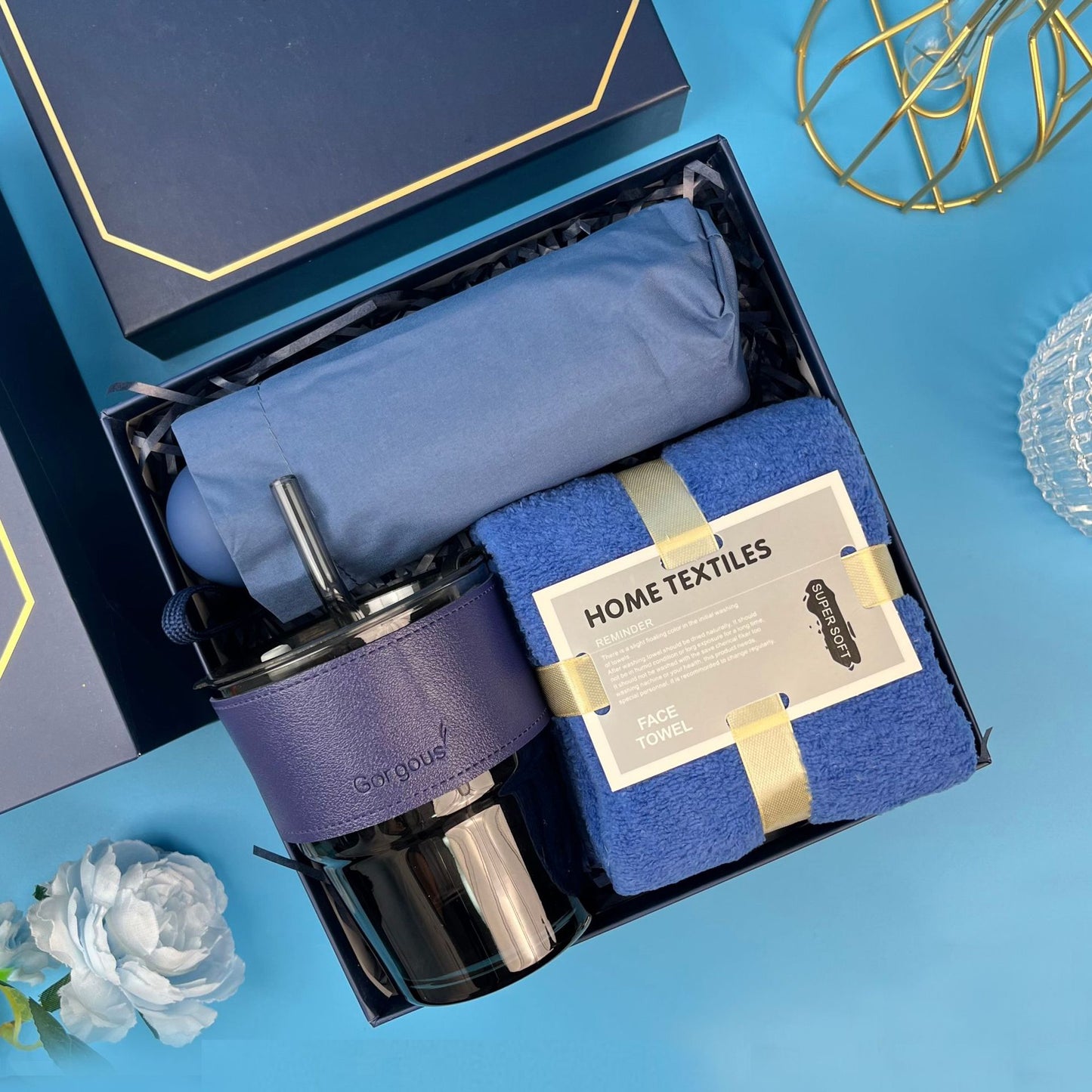 Damen Set mit Kaffeebecher und tragbarem Ventilator Karnz