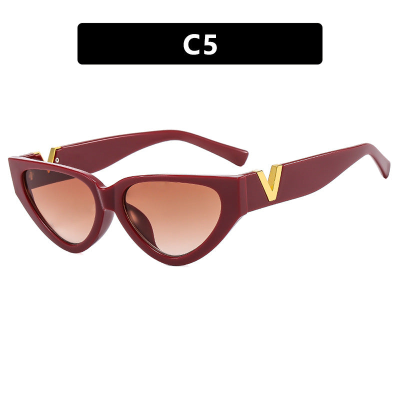 Damen Cat-Eye Sonnenbrille mit stylishem Zebra-Design und luxuriösen Akzenten Karnz