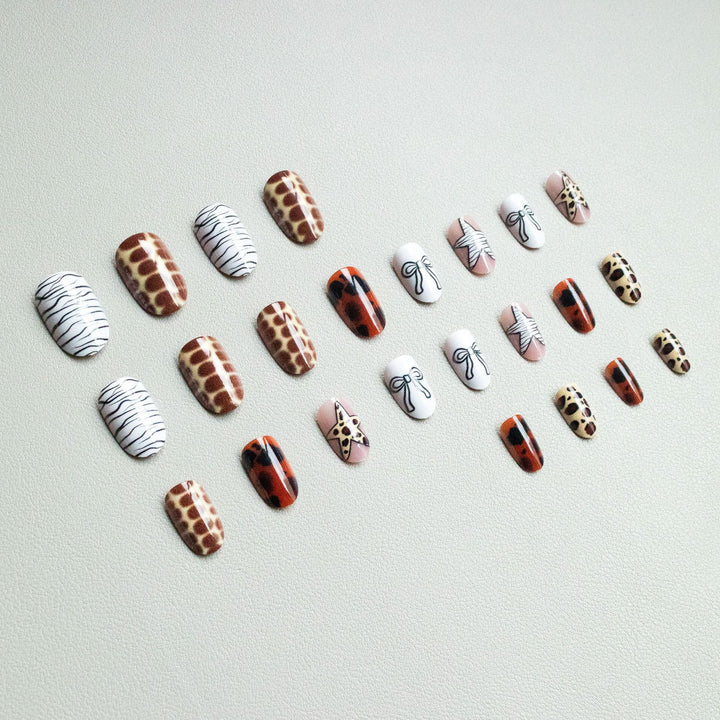 Künstlerisches Tierdruck-Nagelart-Set