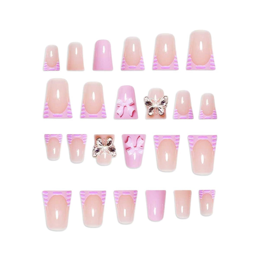 Dekorative von Schmetterlingen inspirierte Nagelverstärkungen Karnz