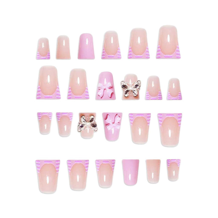 Dekorative von Schmetterlingen inspirierte Nagelverstärkungen Karnz