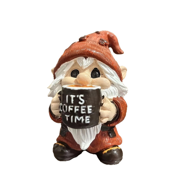 Dekorative Kaffeetrinkende Weihnachtsfigur Karnz