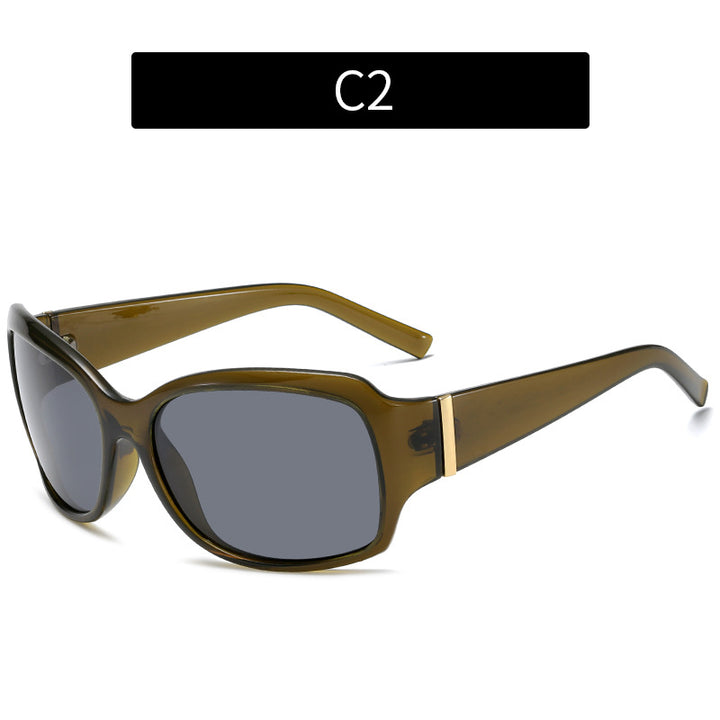 Oversized Gradient Lens Sonnenbrille Modernes Aussehen