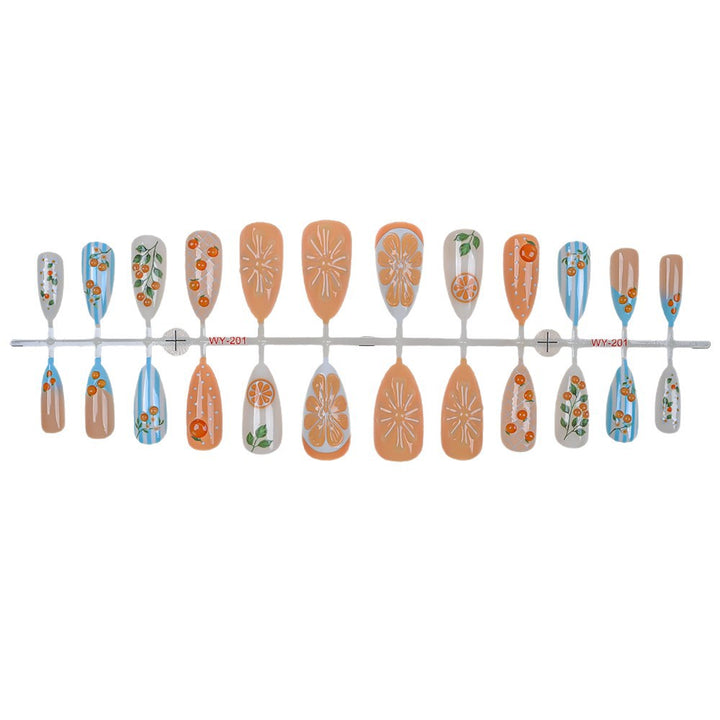 Künstlerisches Press-On-Nagelset Karnz