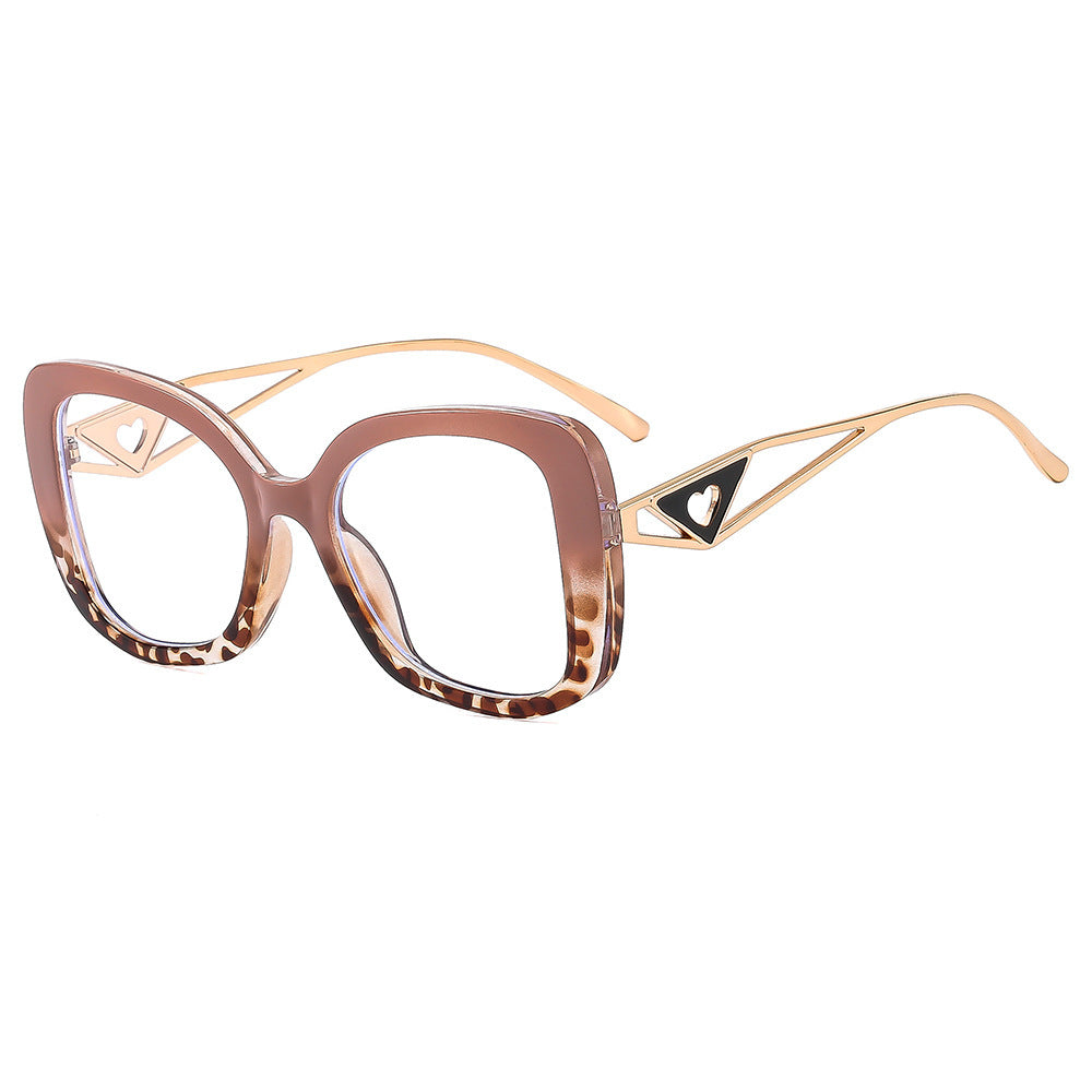 Damen modische oversized Sonnenbrille mit luxuriösem Herzdetail Karnz