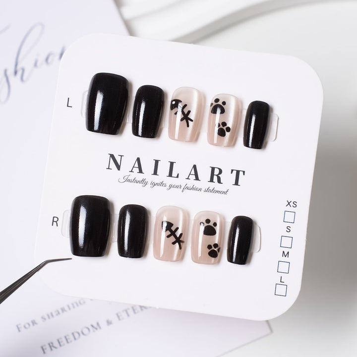 Stylisches Press-On-Nagelset