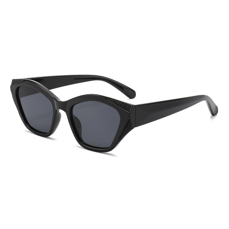 Damen modische oversized Sonnenbrille mit glitzernden Akzenten Karnz