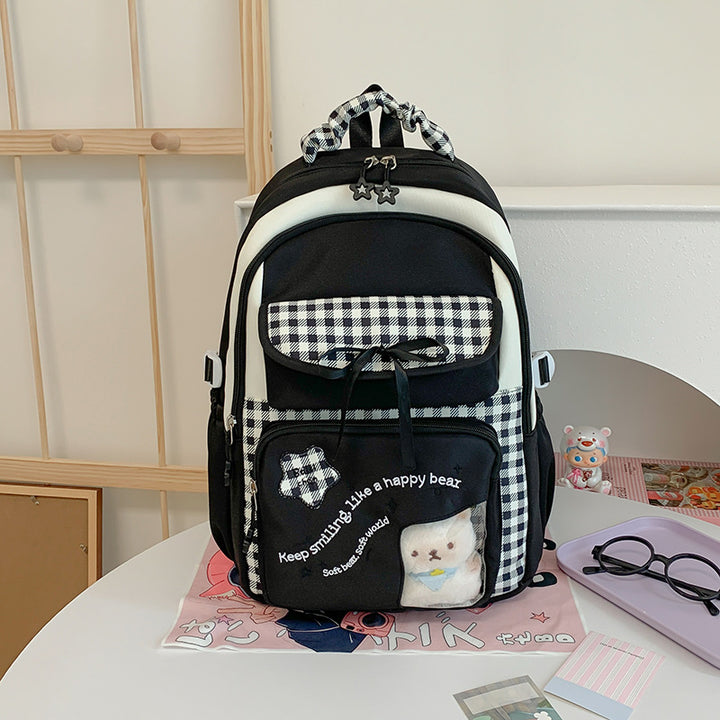 Verspielt gemusterter Schulrucksack Karnz