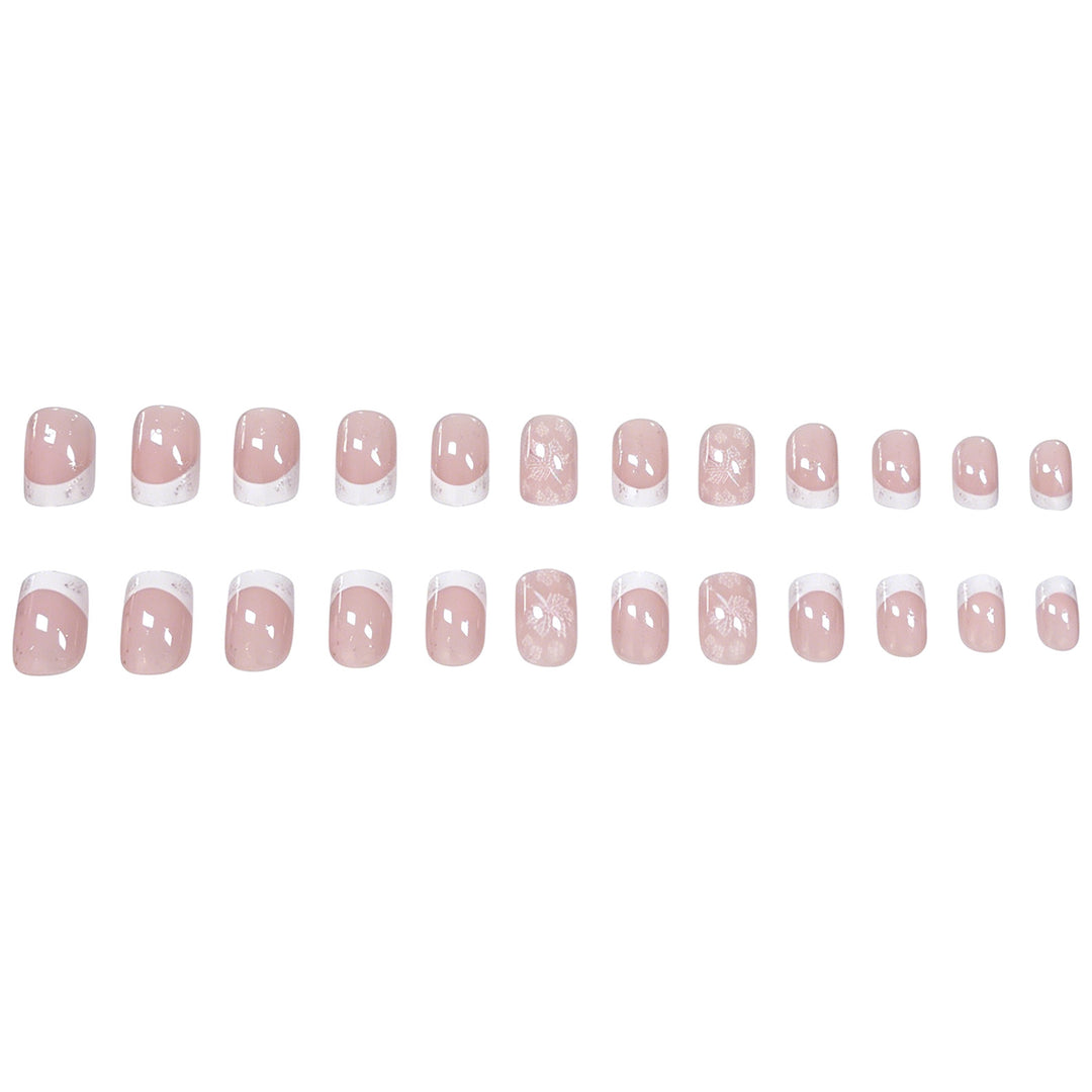 Florale Französische Spitze Nagelverzierungen Karnz