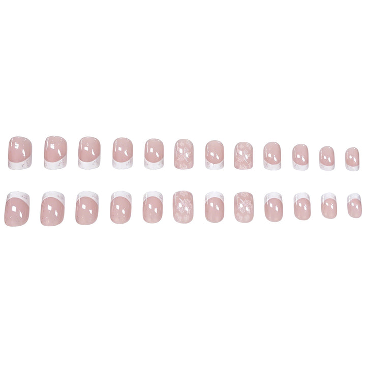 Florale Französische Spitze Nagelverzierungen Karnz