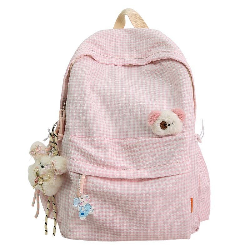 Niedlicher Karomuster-Rucksack