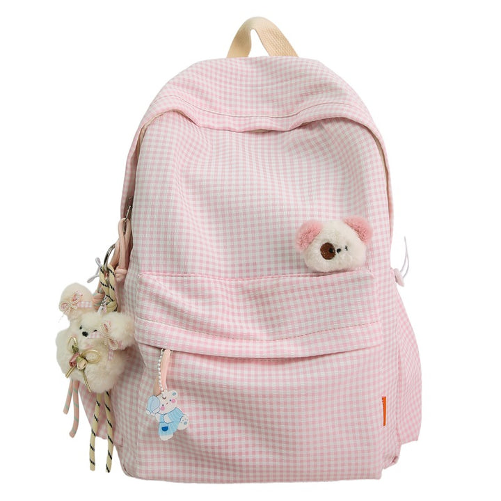 Niedlicher Karomuster-Rucksack